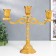 Summary Metal for 3 candles "Raja" Gold 22.5x8x24 cm