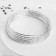 Bracelet Metal "frame" thin thread, set 10 pcs, color silver, 6.5cm