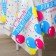 Single tablecloth "Happy Birthday" balls, transparent, 130x200 cm