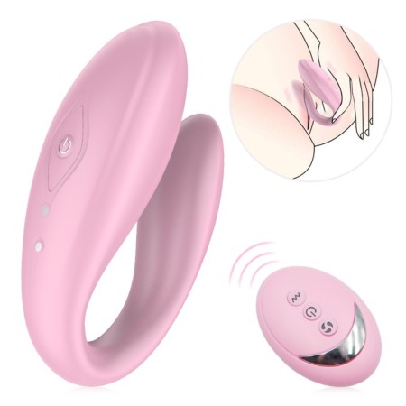 Vibrator for steam oats, flexible, silicone, remote control, pink-14