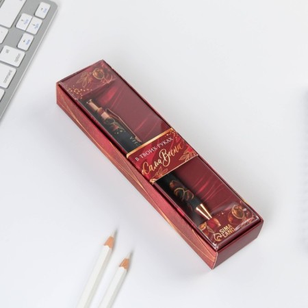 Handle Blue Blue Paste 0.7 mm in a gift box "Spring itself in your hands"-3