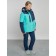 Ski costume female winter, size 44, turquoise color