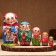 Matryoshka "Mom", 5 puppet, suite