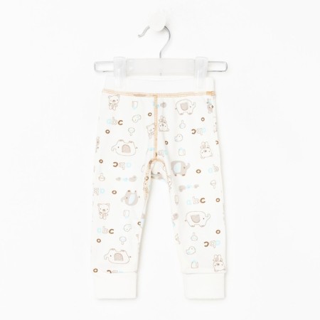 Pants children, white/bears, height 74 cm