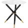 Glass table Rock metal, white/black 80x80x75 cm