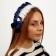 Carnival bandage "Lolita", the color is blue with white lace