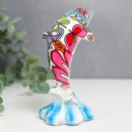 Polystone souvenir "painted dolphin" mix 4.8x5.5x10.5 cm-4