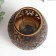 Summary Metal for 1 candle "Arab night" Black with gold 22x15.5x15.5 cm