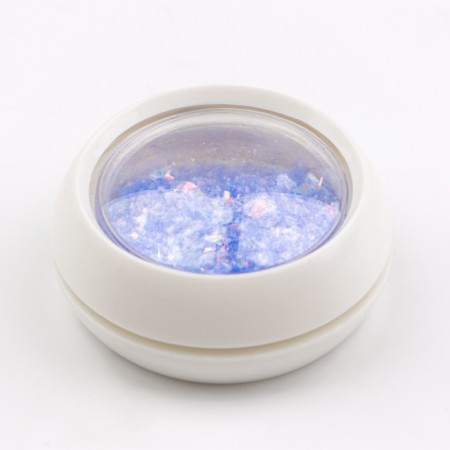 Opal powder for decor, in a jar, blue color-6