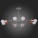 Ceiling EVOLUCE lamp. Sle106403-08. Palare. 8x60 watts, E27, 69.5x69.5x35.5 cm, gray color, pink gold