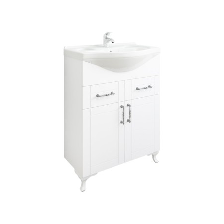 Gloria 65 cabinet, white gloss color, with a sink "Dreya 65"-2