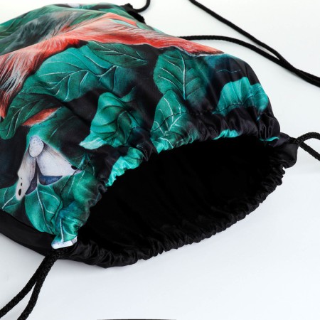 Bag for shoes on the lace, green color-2