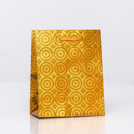 Gift, foil package, "gold" 14 x 11 x 5 cm mix-2