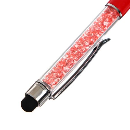 Gift handle, ball, rotary body, with rhinestones and stylus, mix-6