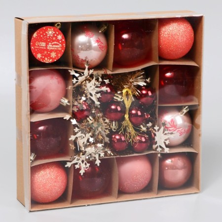 Set of balls plastic D-6 and 2.5 cm, 21 pcs “Vacations” Assorted grace, tinsel 1 m, mix-1