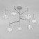 Ceiling chandelier with glass ceiling jar, 3W, G4, 76x76x50 cm