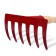 Small straight rakes, 6 teeth, length 31 cm, metal, wooden handle
