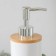 Bamboo liquid soap dispenser, 320 ml, white color