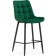 Chair Barry Alst Metal/velor, Black/Green 50x58x99 cm