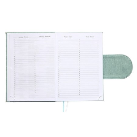 Leduced A5 Diary, 160 sheets, Devente.Contea, firm cover of artificial leather with foam rubber, block 70 g/m2, turquoise-8