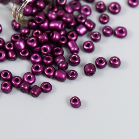 Bead 6/0 in the bottle "Eggplant" 20 g ceramic shine 6x2x2 cm-2