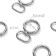 Karabin ring, 43 mm, d = 27/19 mm, thickness - 4.5 mm, with a mount of 20 × 3 mm, 5 pcs, silver color