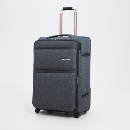Small suitcase 24 "On the zipper, code castle, with extension, the color is gray
