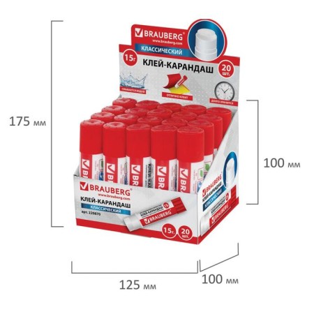 Clot-pencil PVP 15 g Brauberg-6