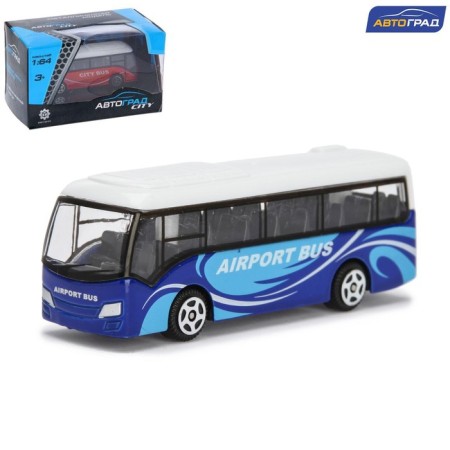 Metal bus "Intercity", scale 1:64, blue color
