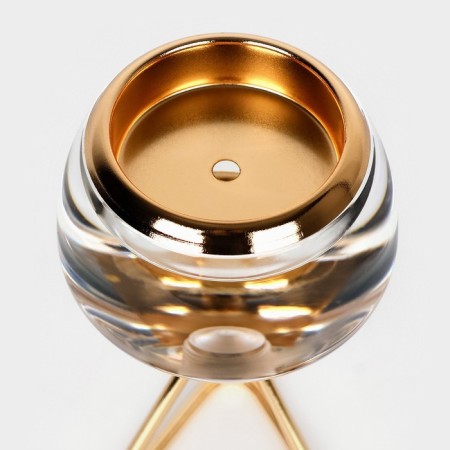 Summary metal, glass per 1 candle “Exclamation” Color Gold 9.5 x 9.5 x 17 cm-4