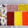 Glass 8/0 in the casket "Autumn" beads + thread 0.8 mm 5 m 12x8.4x2.2 cm