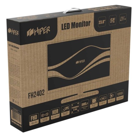 Monitor Hiper EasyView FH2402, 23.8 ", IPS, 1920x1080, 75Hz, 5 ms, HDMI, DP, black-4
