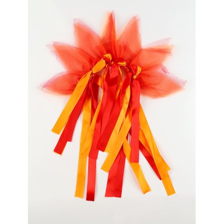 Carnival set "Clear Sun": rim, belt, ribbons, red-orange-3