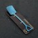 A dessert spoon made of stainless steel Magistro “shovel”, length 15.5 cm, rectangular shape, blue color is blue