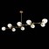 Suspended EVOLUCE lamp. Sle154823-09. Rametto. 9x40 watts, E27, 233x82x33 cm, golden color