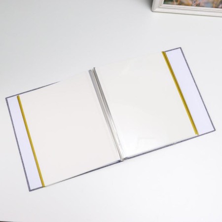 Photo album magnetic 20 sheets "Laconic" Textile MIX 29.5x27.5x3.2 cm-3