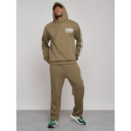 Male tracksuit, size 50, khaki color-4