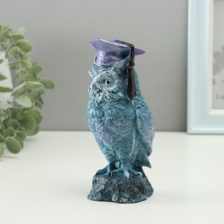 Figure "Wise Eagle" 15x6cm, gray-blue-1