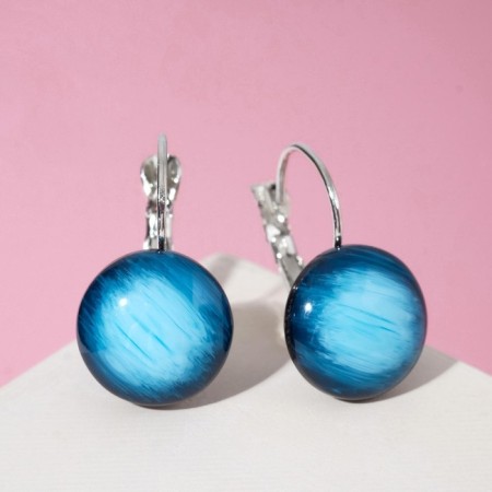 Earrings Assorted "Circle Vignet" Donation, Mix color-1