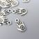 Decor for creativity Metal "palm - cycle" silver 1.5x0.8 cm