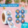 Stickers in the roll "Santa", 500 pcs, 2.5 x 2.5 cm