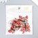 Decor for creativity plastic "Butterfly, red-pink wings" 2.5x3.2 cm