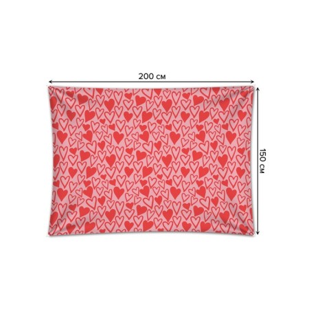 Decorative panel with photo printing "A lot of hearts", horizontal, size 150x200 cm-1