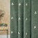 Set of curtains "Ginko", size 145x270 cm, emerald color
