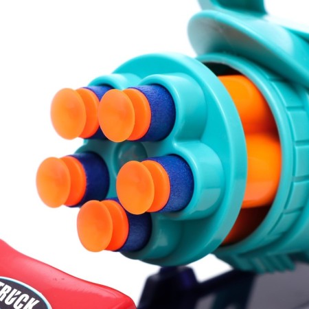 TruckBlaster truck shoots soft bullets, with cars, launching-8