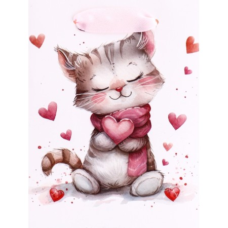 Gift vertical "Heart cat", s 12 × 15 × 5.5 cm-2