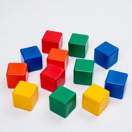 Set of colored cubes, 6 × 6 cm, 12 pieces-5