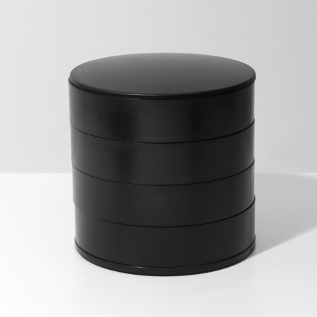 Universal “Casket” stand round, 4 sections, 10 × 10 × 10cm, black color black-2