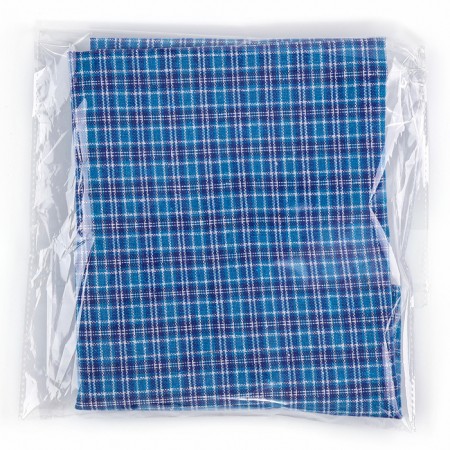 Lotty for needlework, fabric in a blue-blue cage 50*50 cm-3