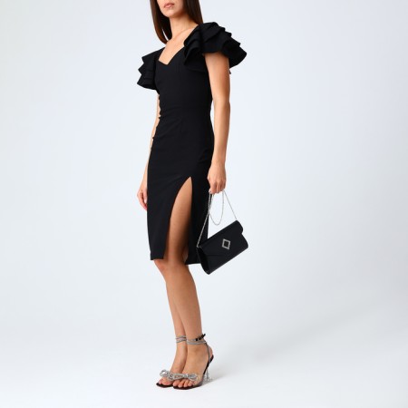 Female bag on a magnet, black color-6